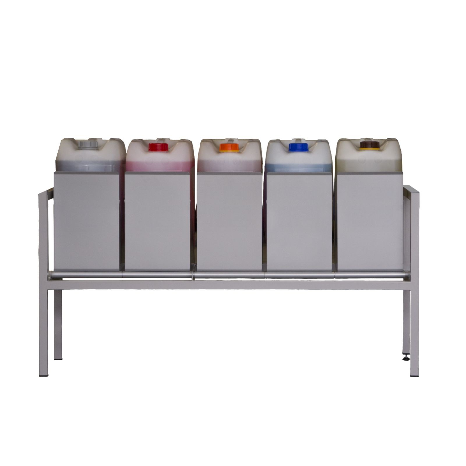 Support pour bidons, revêtement poudré (5 x 20 litres)